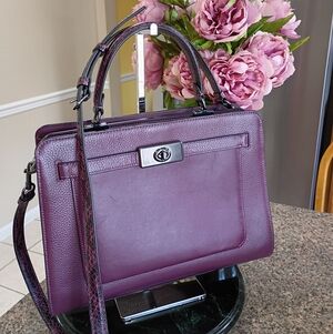 Coach Lane  Carryall Satchel Boysenberry